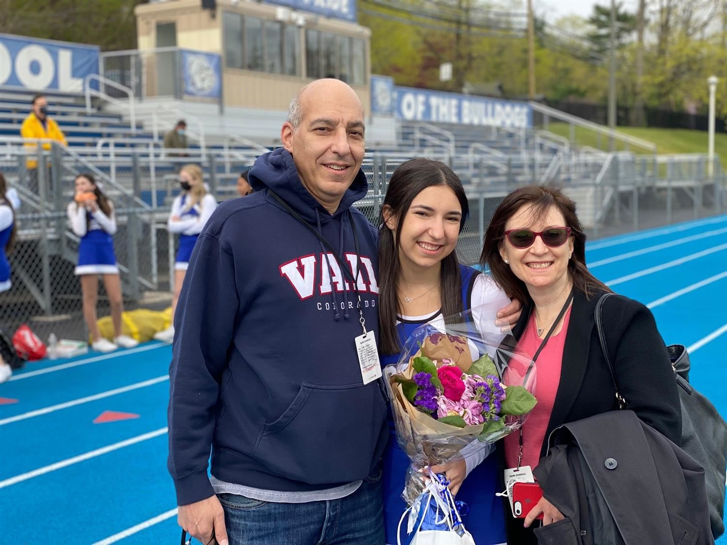 Senior Cheerleader and Family
